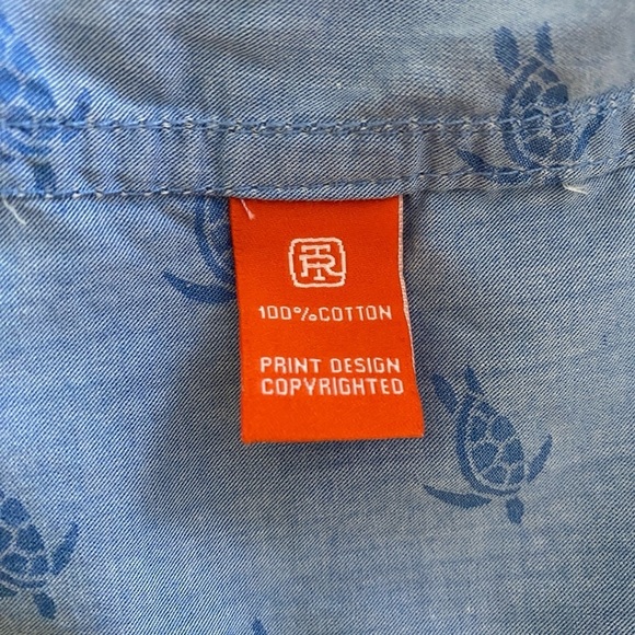 TORI RICHARD Honolulu Aloha Hawaiian Honu Sea Turtle Collared Shirt Men XL - Picture 5 of 6